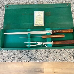 F. Dick Flint Carving Knife Set with Wooden Handles